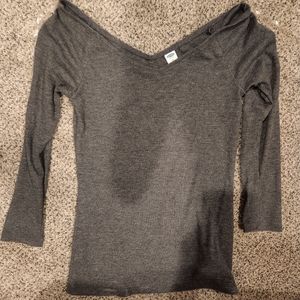 3/4 Sleeve Dark Grey Shirt